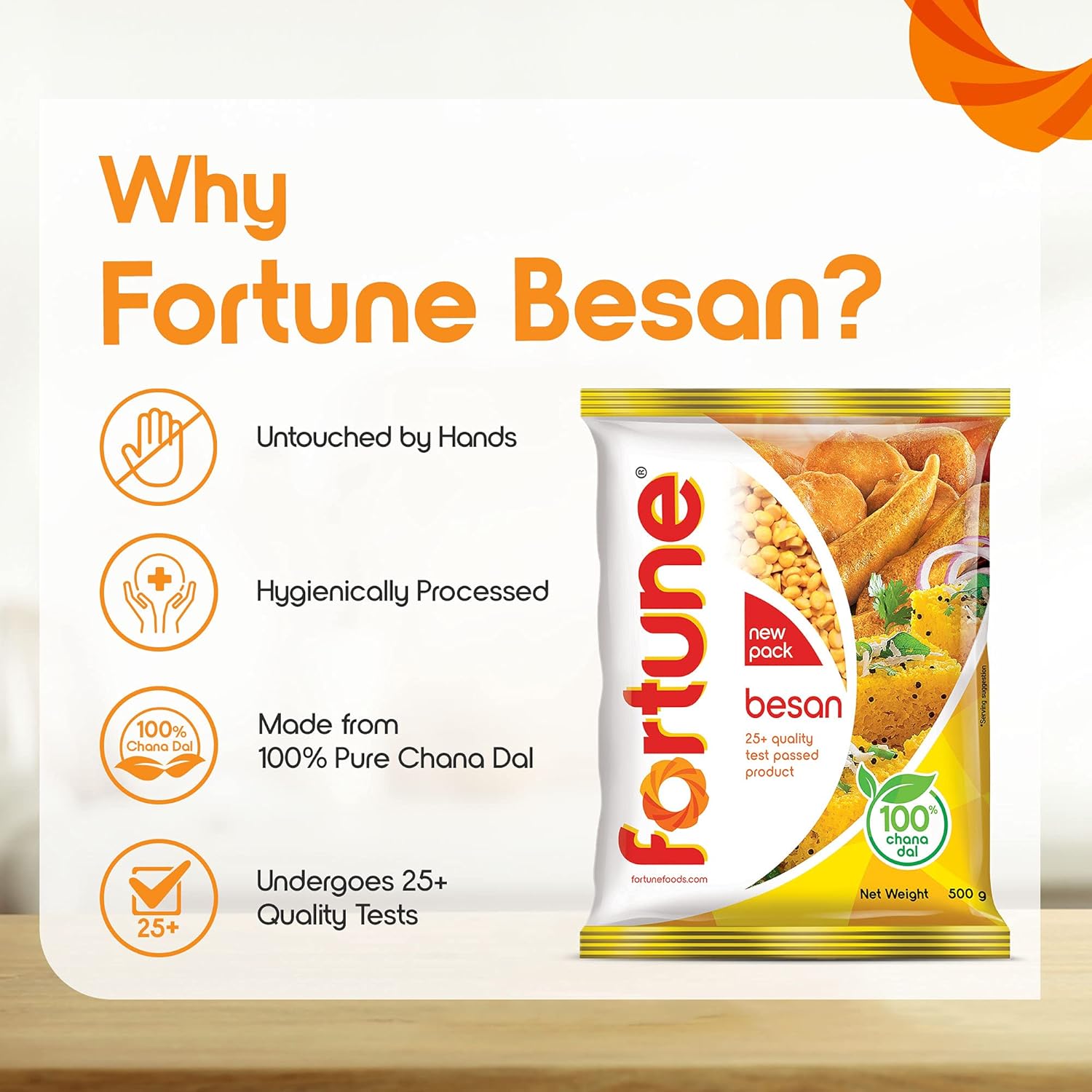 Fortune 100% Chana Dal Besan