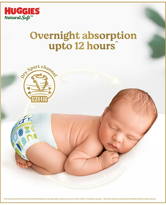 Huggies Natural Soft Premium Dipper, M (60 pieces) 