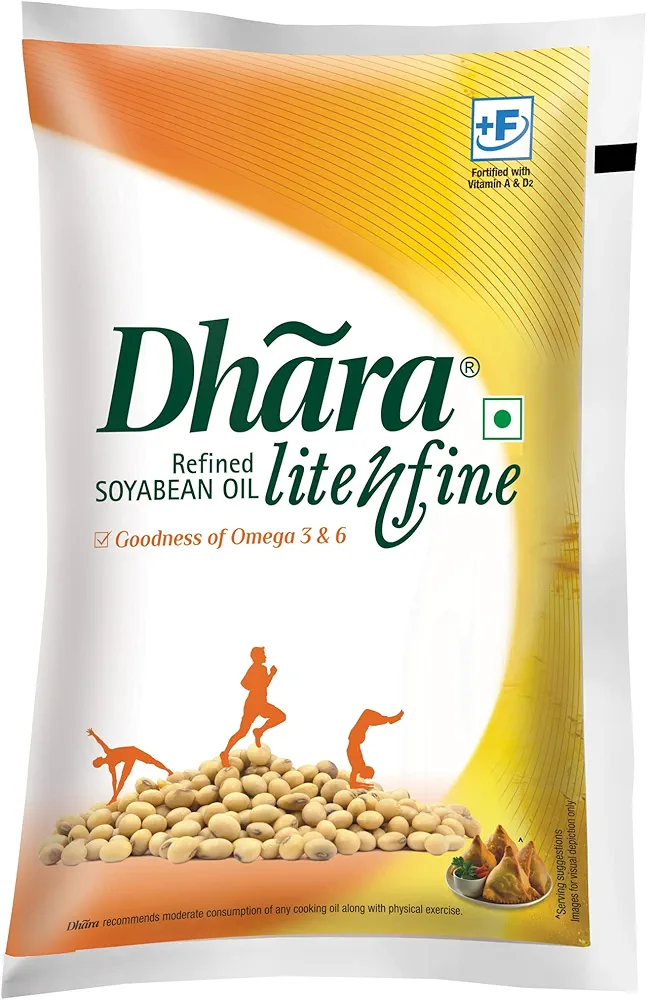 Dhara Refined Soyabean Oil Litenfine 1 Ltr