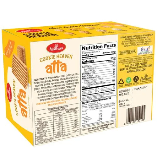 Haldiram's Cookie Heaven Atta Cookies 175 g