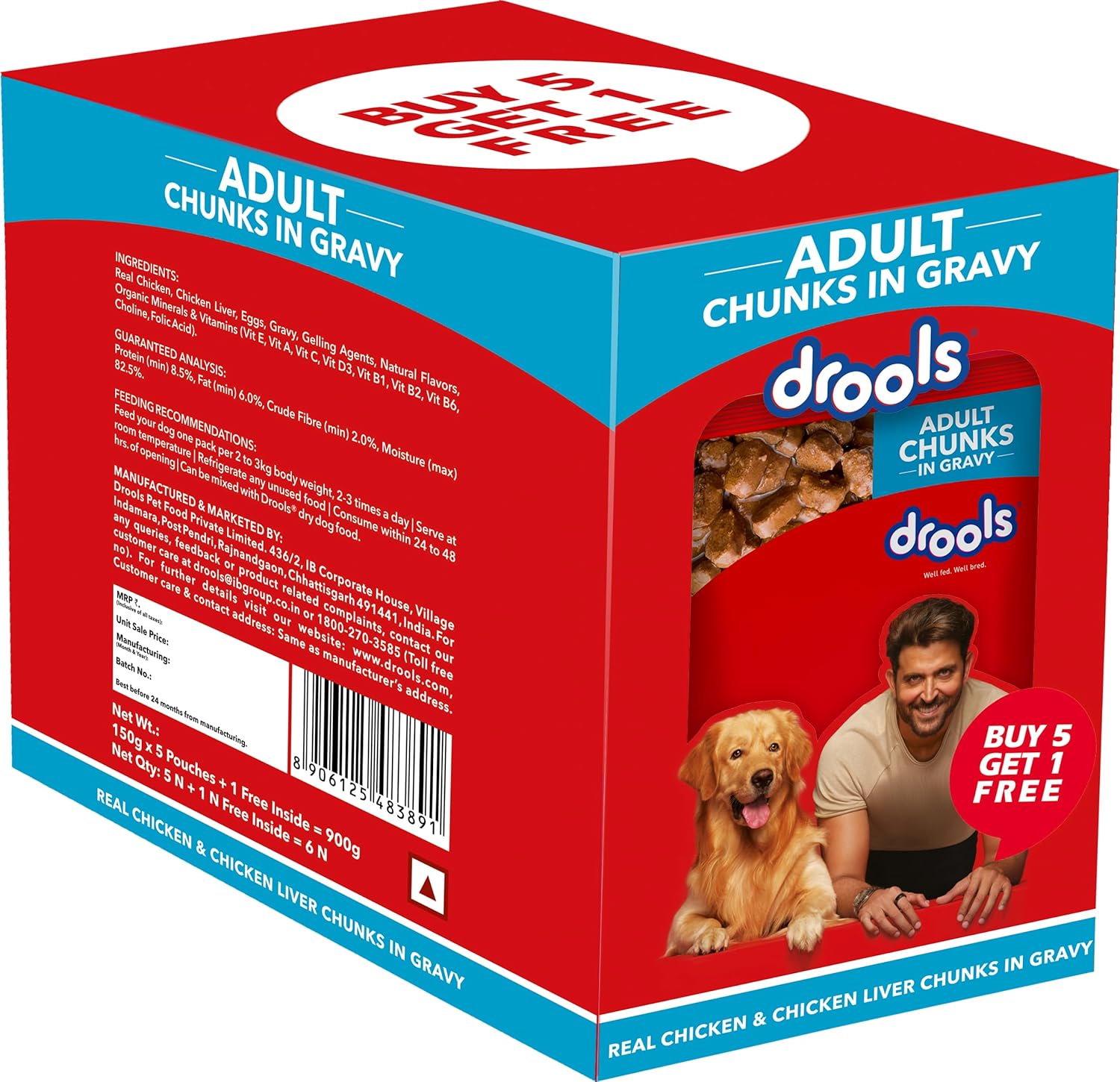 Drools Adult Wet Dog Food (6x150g) Pack of 6