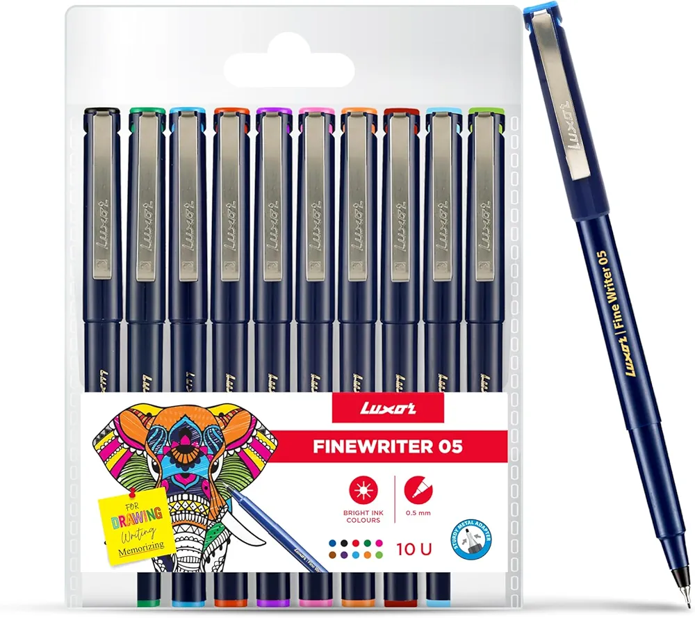 Luxor Fine Write Roller Pen 1 Pack (10 Pieces)