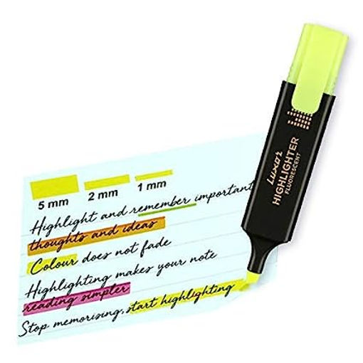 Luxor Fluorescent Highlighters Pen Multicolor (5 Pc) 