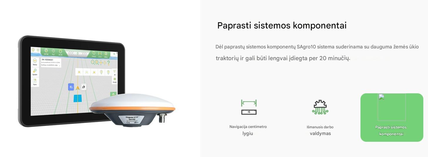 Lygiagretaus vairavimo sistema Singular XYZ Sagro10  