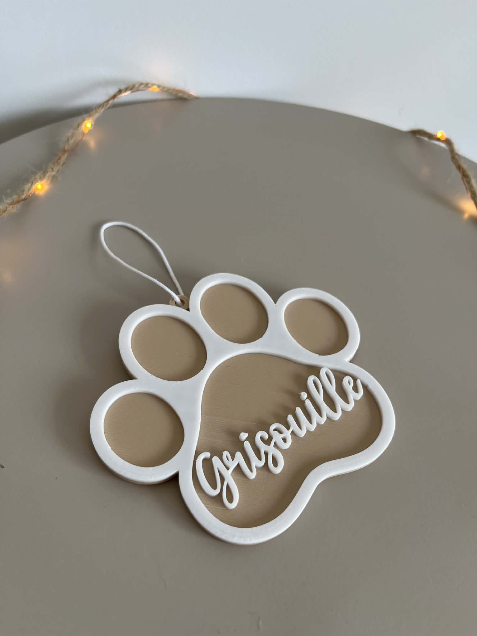 Décoration de sapin personnalisée patte Chat