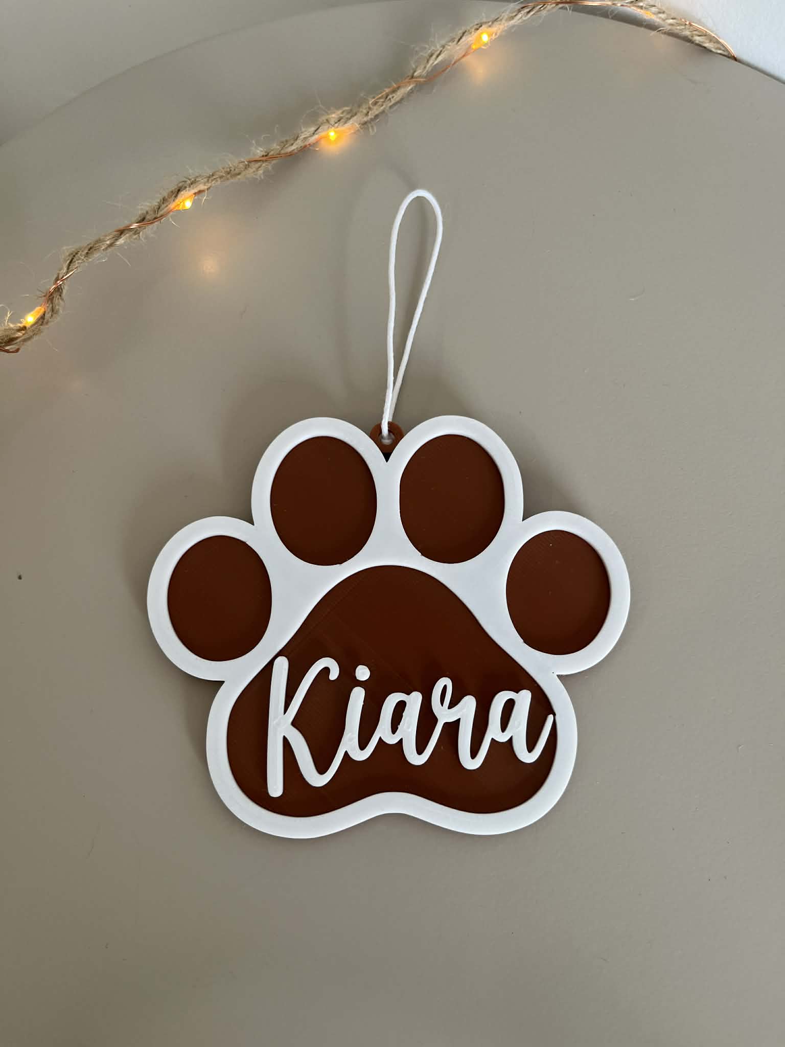 Décoration de sapin personnalisée patte Chat