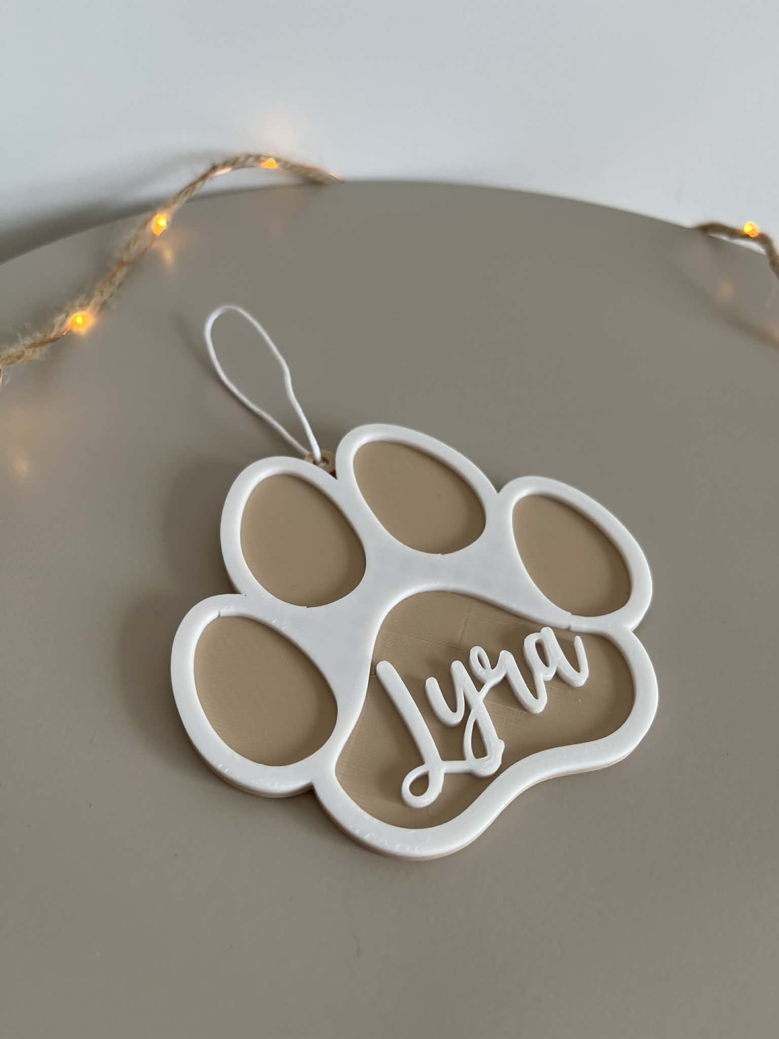 Décoration de sapin personnalisée patte Chien