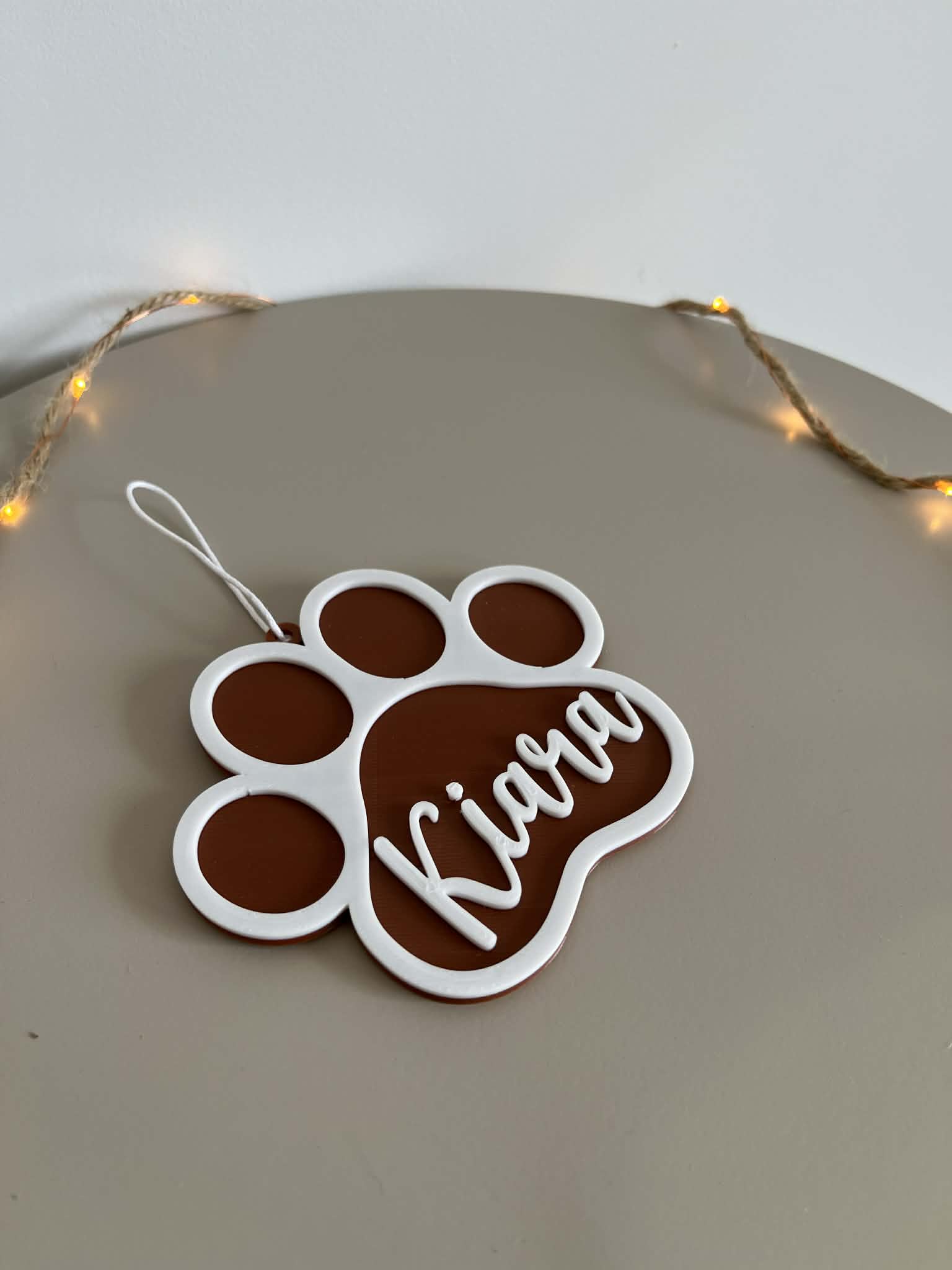 Décoration de sapin personnalisée patte Chat