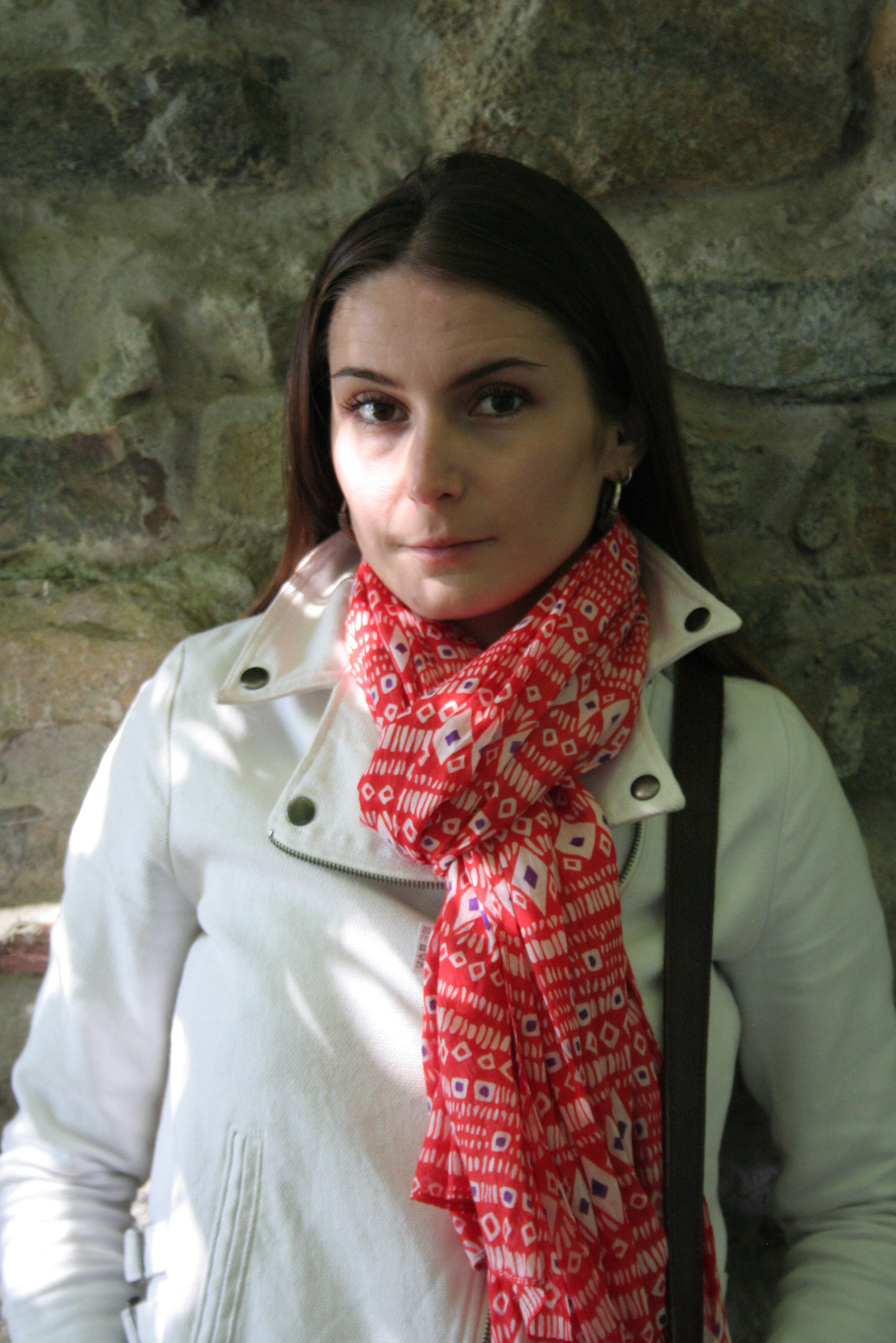 Foulard en voile de coton imprimé Cheyenne rouge