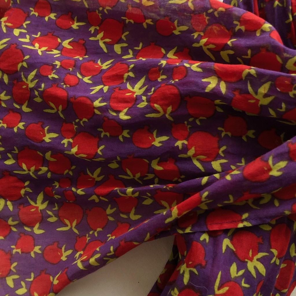 Foulard en voile de coton imprimé Grenade - collaboration avec la boutique Rouge Grenade