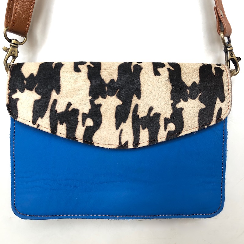 Sac à main réalisé avec des chutes de cuir