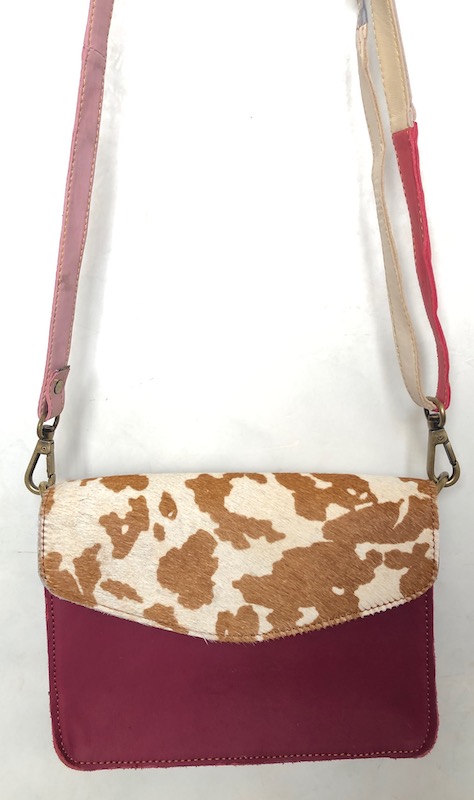 Sac à main réalisé avec des chutes de cuir