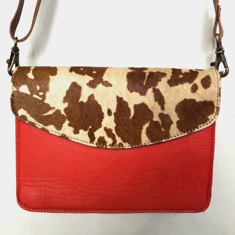 Sac à main réalisé avec des chutes de cuir