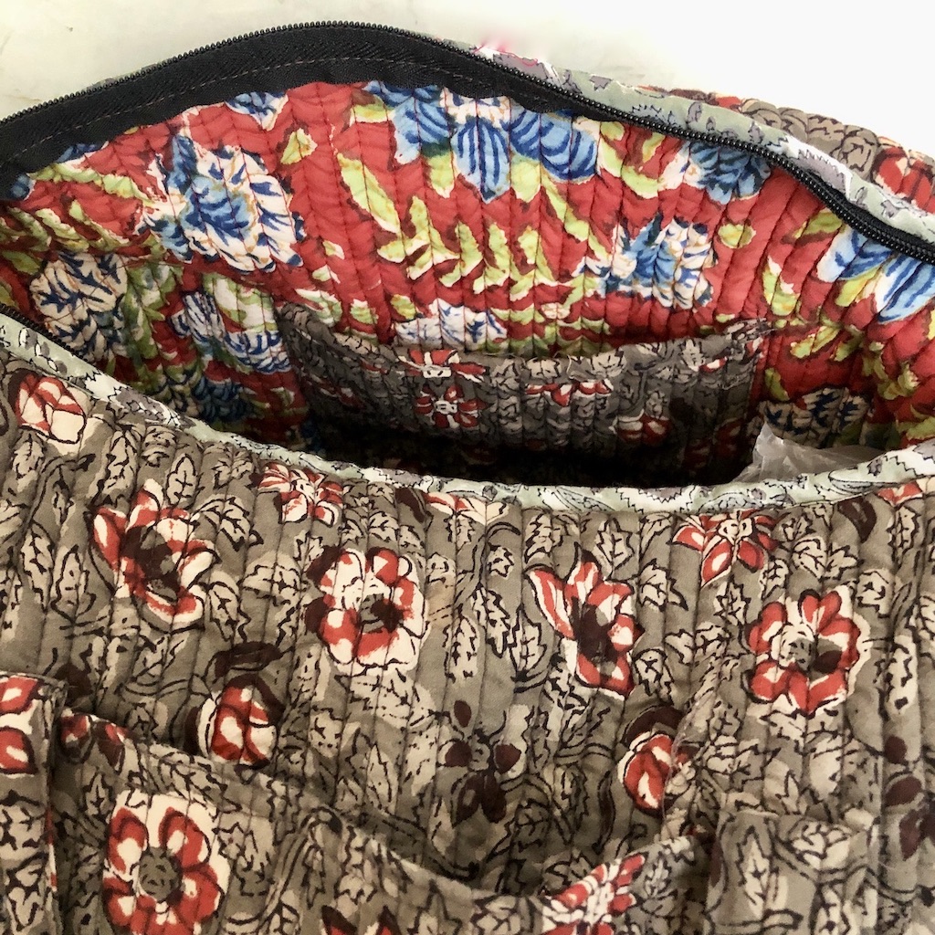 Sac de week end  imprimé blockprint