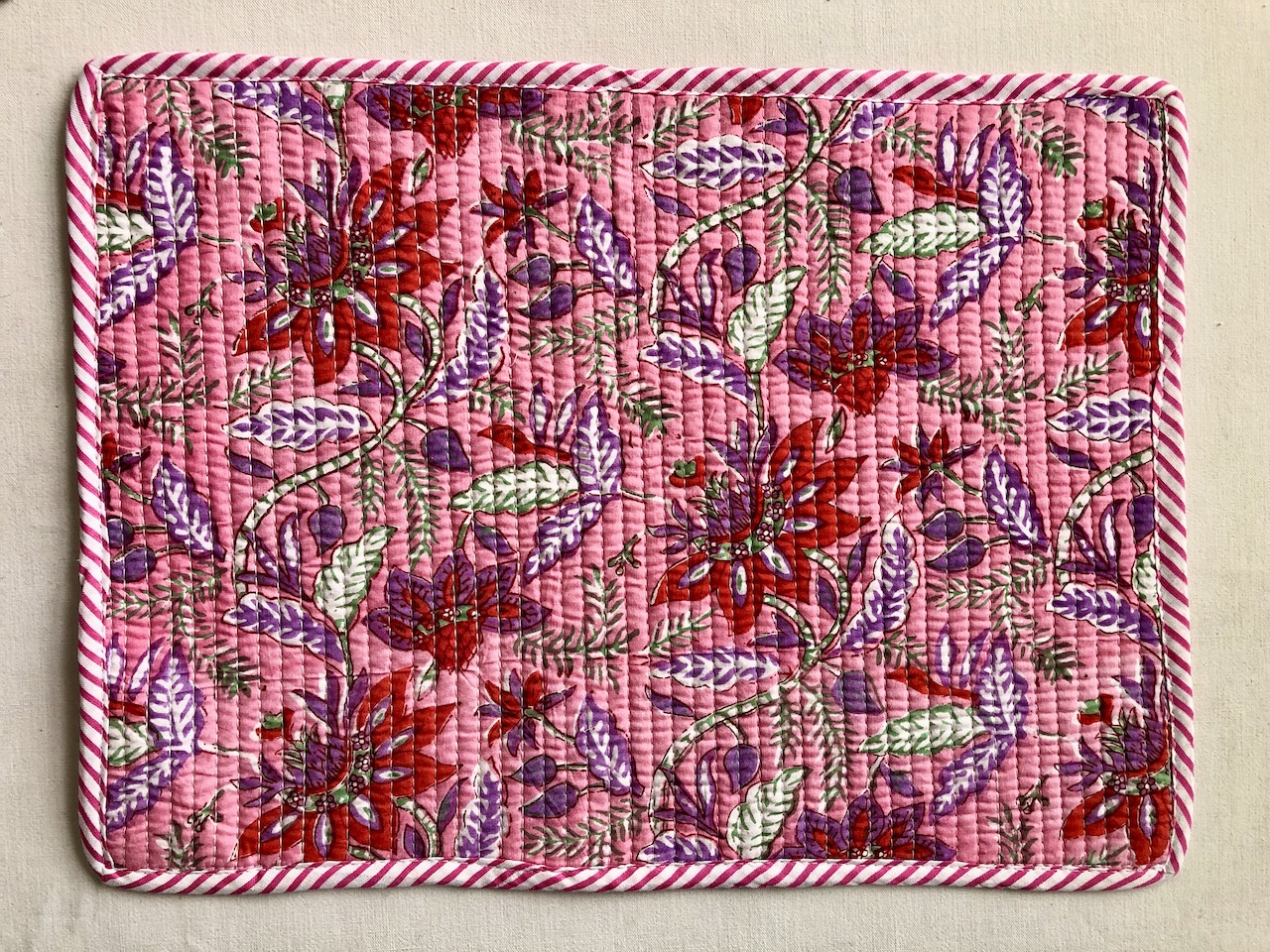 Set de table blockprint surpiqué