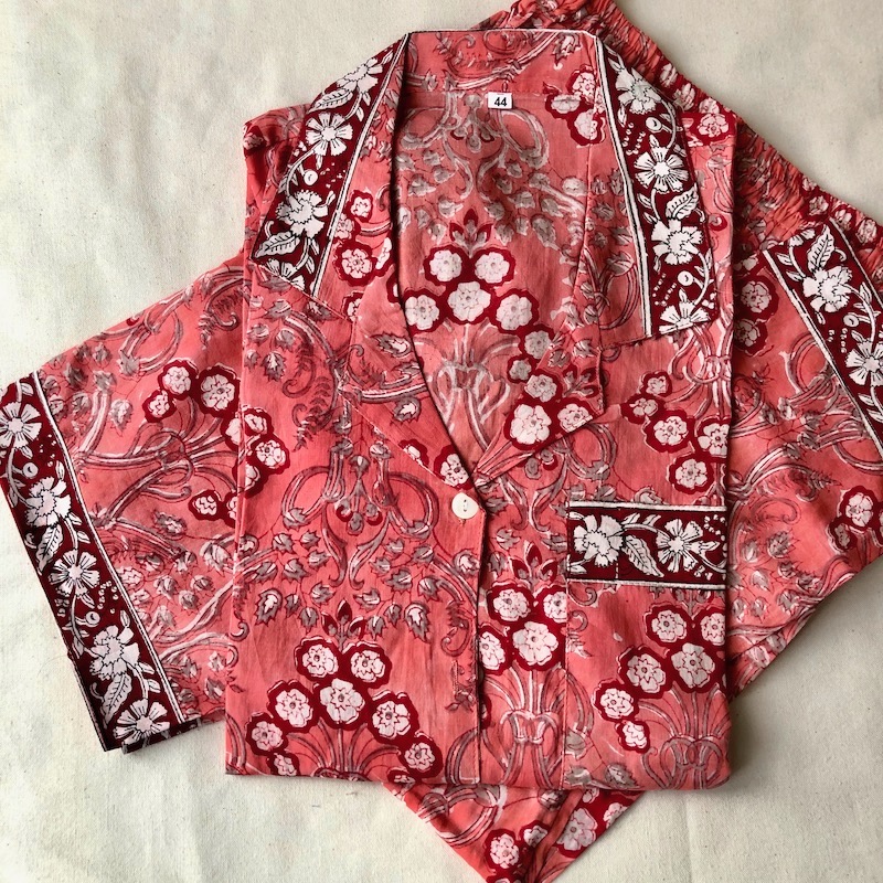 Pyjama coton imprimé fleurs Taille 44