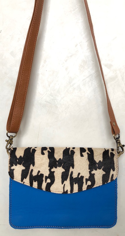 Sac à main réalisé avec des chutes de cuir