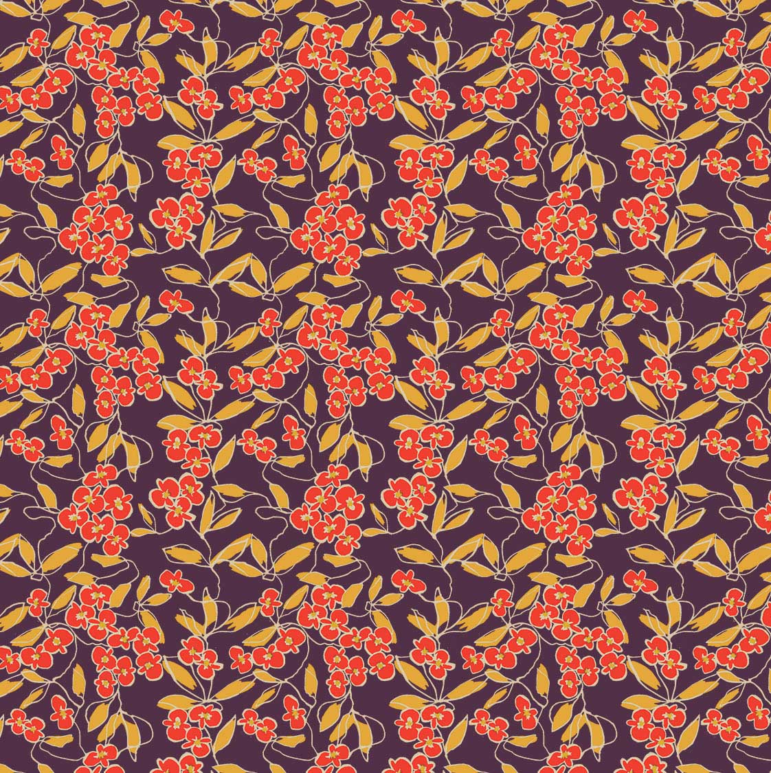 Foulard en voile de coton imprimé Jasmin