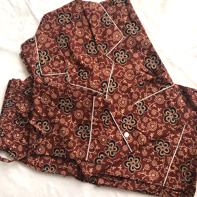 Pyjama coton imprimé fleurs Taille 40