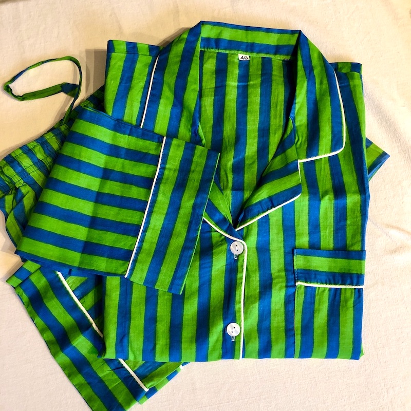 Pyjama coton imprimé rayures Taille 44