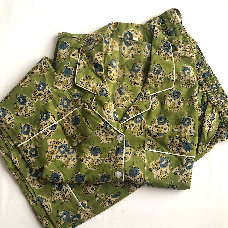 Pyjama coton imprimé fleurs Taille 38