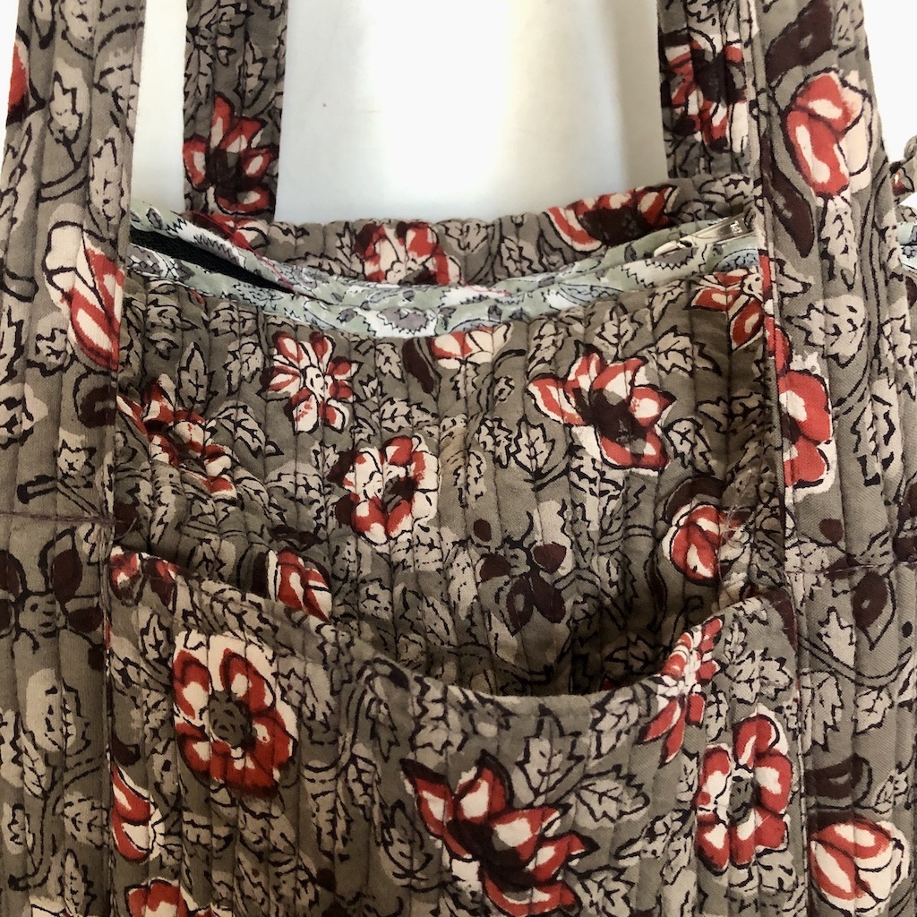 Sac de week end  imprimé blockprint