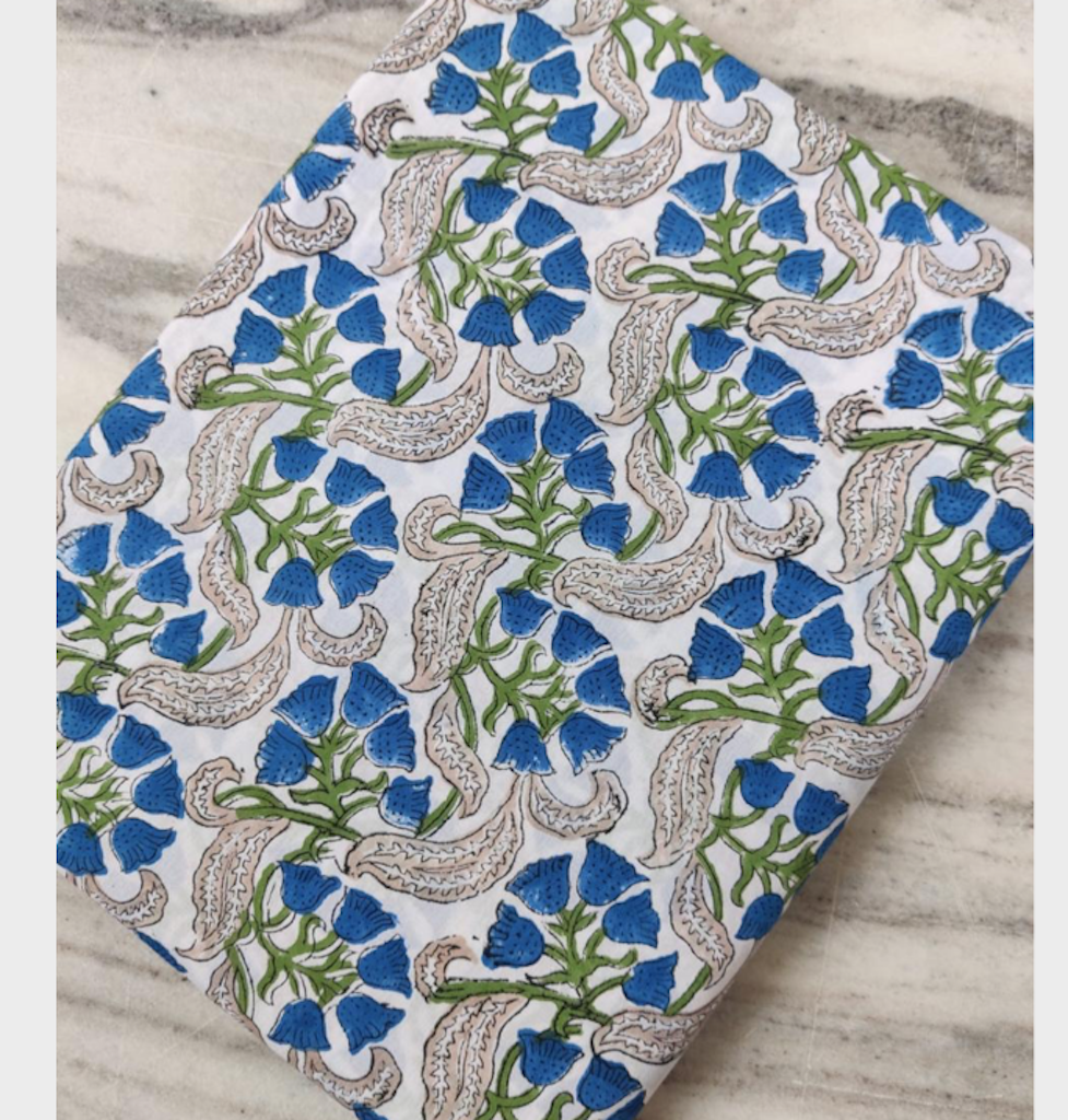 Coton blockprint Clochettes 