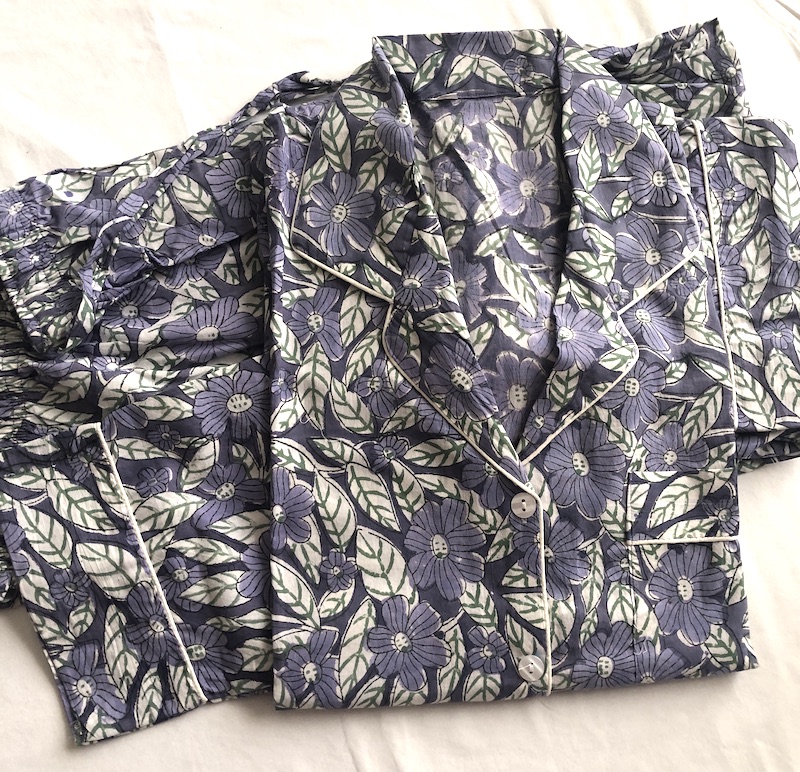 Pyjama coton imprimé fleurs Taille 44