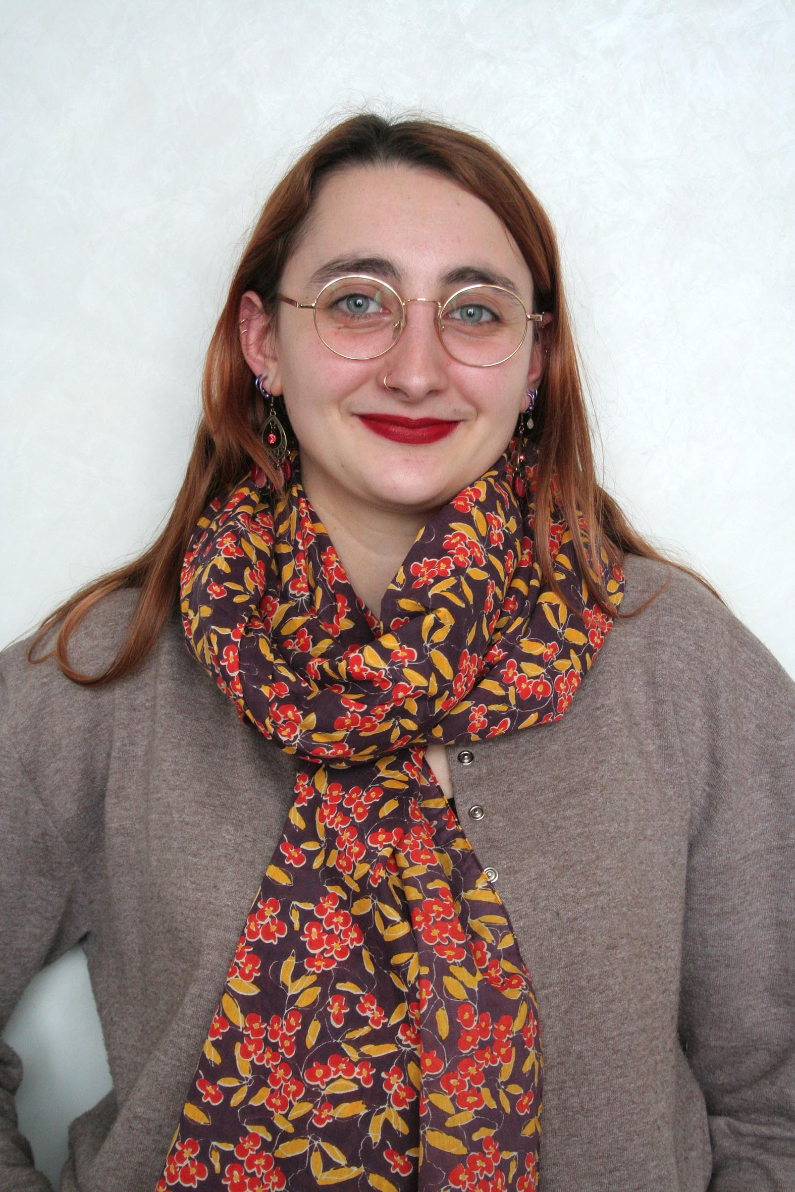 Foulard en voile de coton imprimé Jasmin