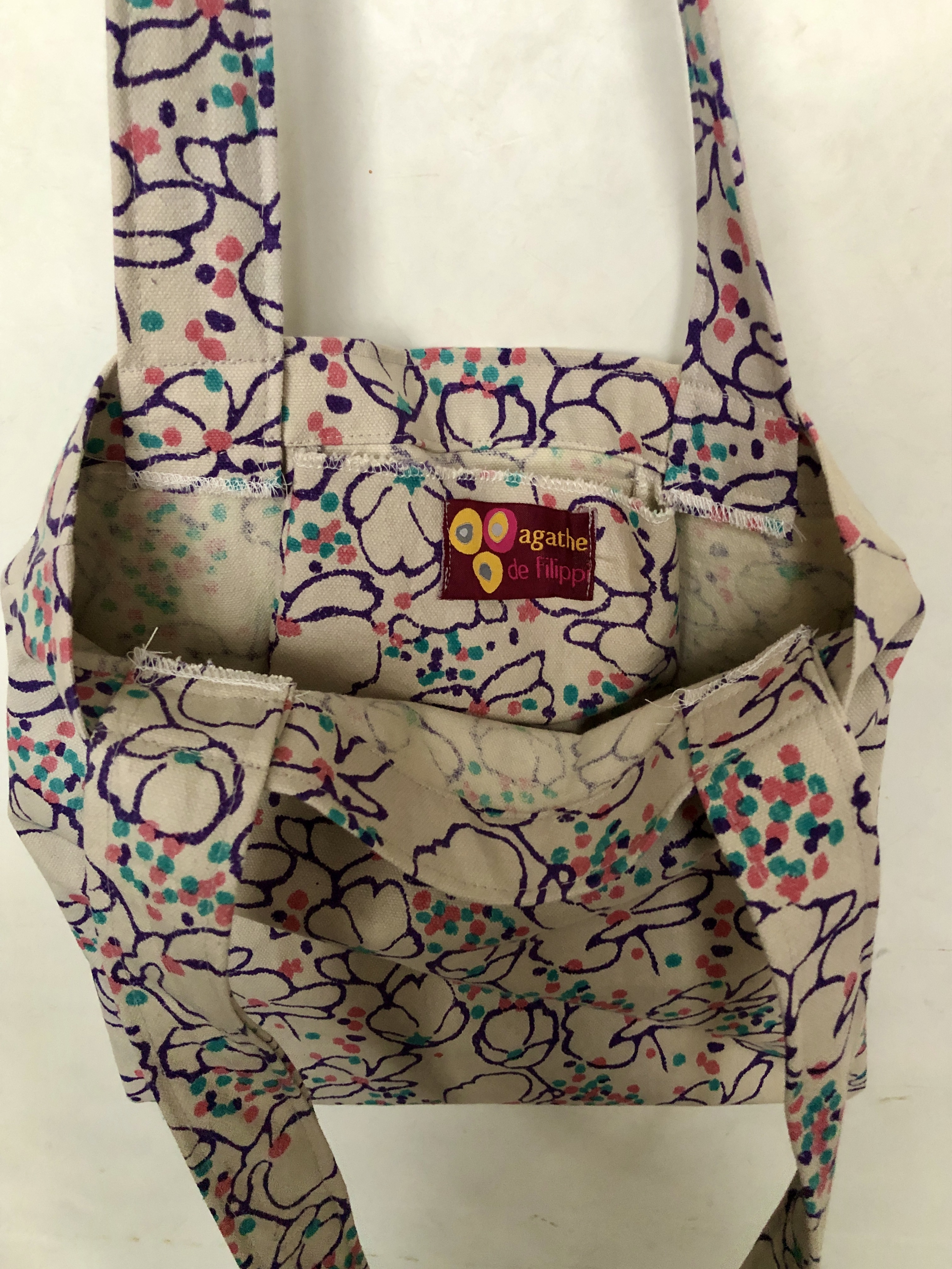 Tote bag en toile imprimé Hortensia