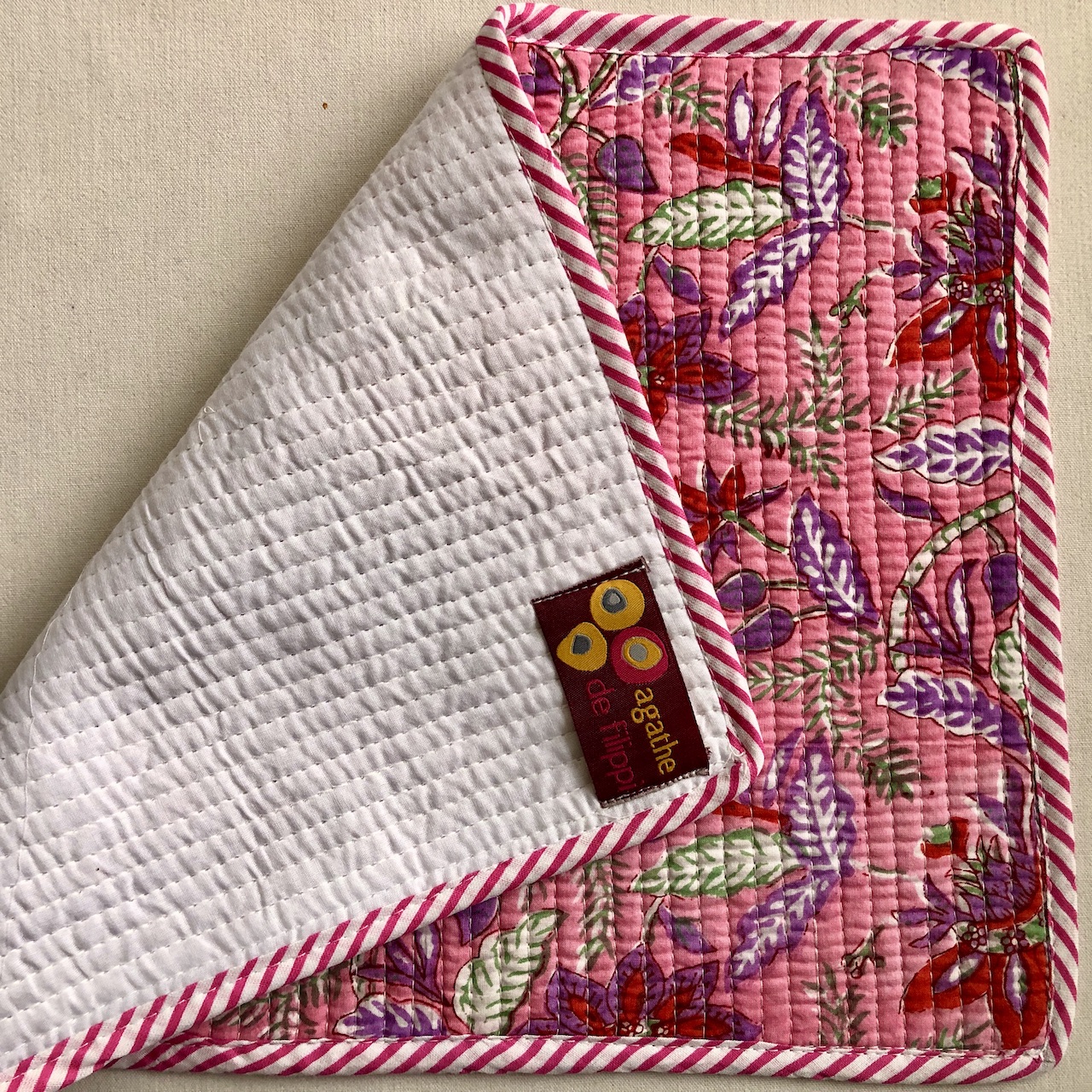 Set de table blockprint surpiqué 