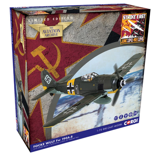 Corgi AA34318 Focke Wulf Fw 190A-8 'Black 1' - 2./JG54. - W.Nr Oblt Otto Kittel (RRP £59.99)