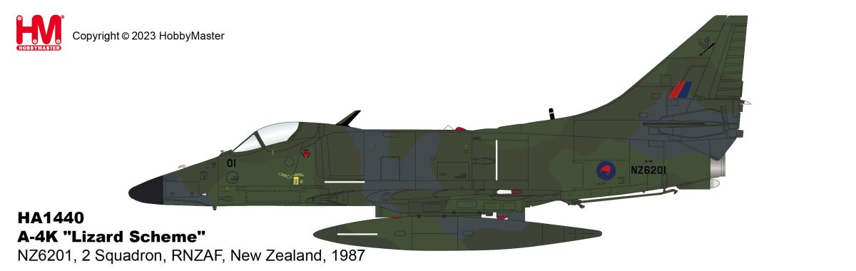 Hobby Master HA1440 Douglas A-4K Skyhawk “Lizard Scheme” NZ6201, 2 Sqn, RNZAF