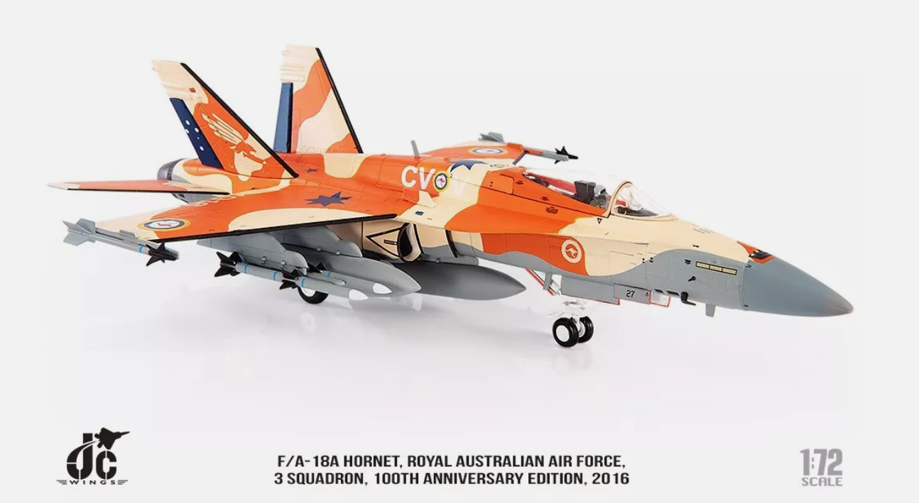 JCW72F18016 JC Wings F/A-18A Hornet RAAF, 3 Squadron, 100th Anniversary Edition