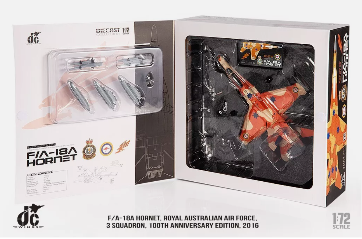 JCW72F18016 JC Wings F/A-18A Hornet RAAF, 3 Squadron, 100th Anniversary Edition