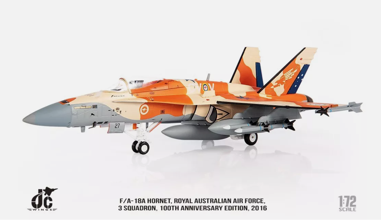 JCW72F18016 JC Wings F/A-18A Hornet RAAF, 3 Squadron, 100th Anniversary Edition