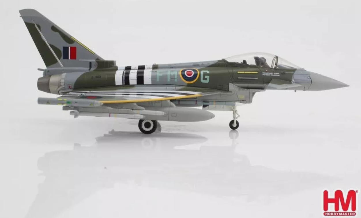 Hobby Master HA6626 Eurofighter Typhoon FGR4 ZJ913/FM-G, RAF, 2024  - (w/2 x ASRAAM, 4 x AIM-120, 3 x fuel tank)