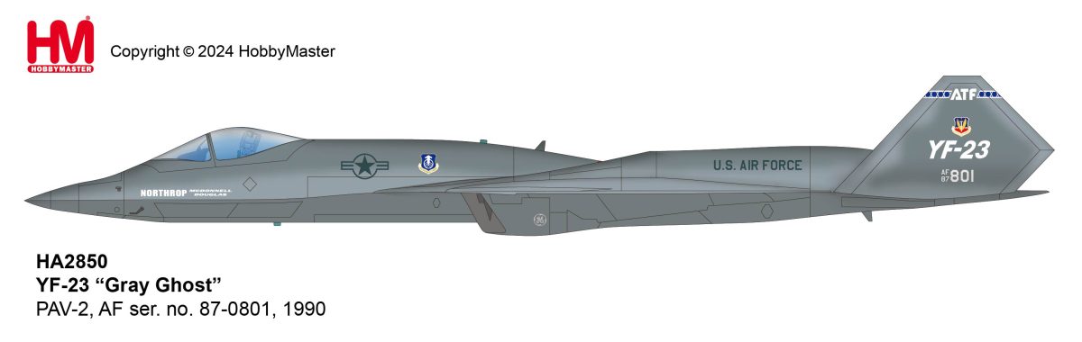 Hobby Master HA2850 Northrop / McDonnell Douglas YF-23 "Gray Ghost" PAV-2 AF - (RRP £121.99)