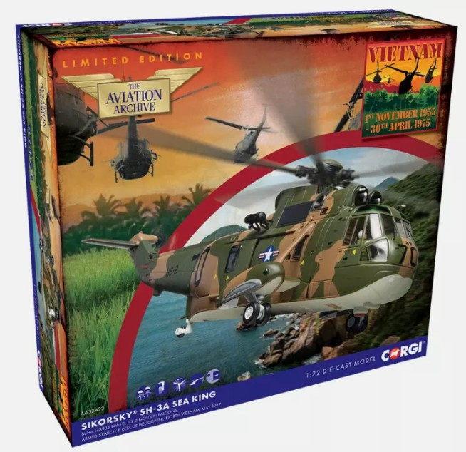 Corgi AA33423 Sikorsky SH-3A Sea King - HS-2 Golden Falcons - USS Hornet - RRP £89.99