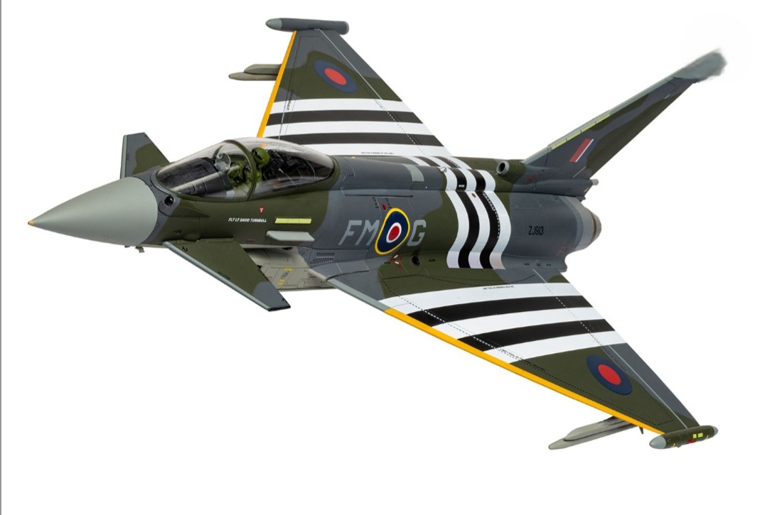 Corgi Aviation Archive AA29004 Eurofighter Typhoon FGR4 ‘Moggy' - RAF No.29 Sqn - 2024 D-Day Anniversary Display Scheme aircraft  RRP £189.99