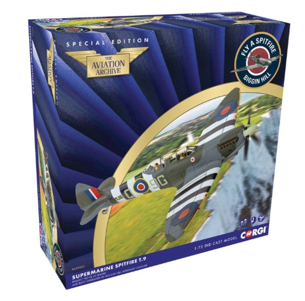 Corgi The Aviation Archive AA29202 Supermarine Spitfire T9 - MJ627 - Biggin Hill Heritage Hangar