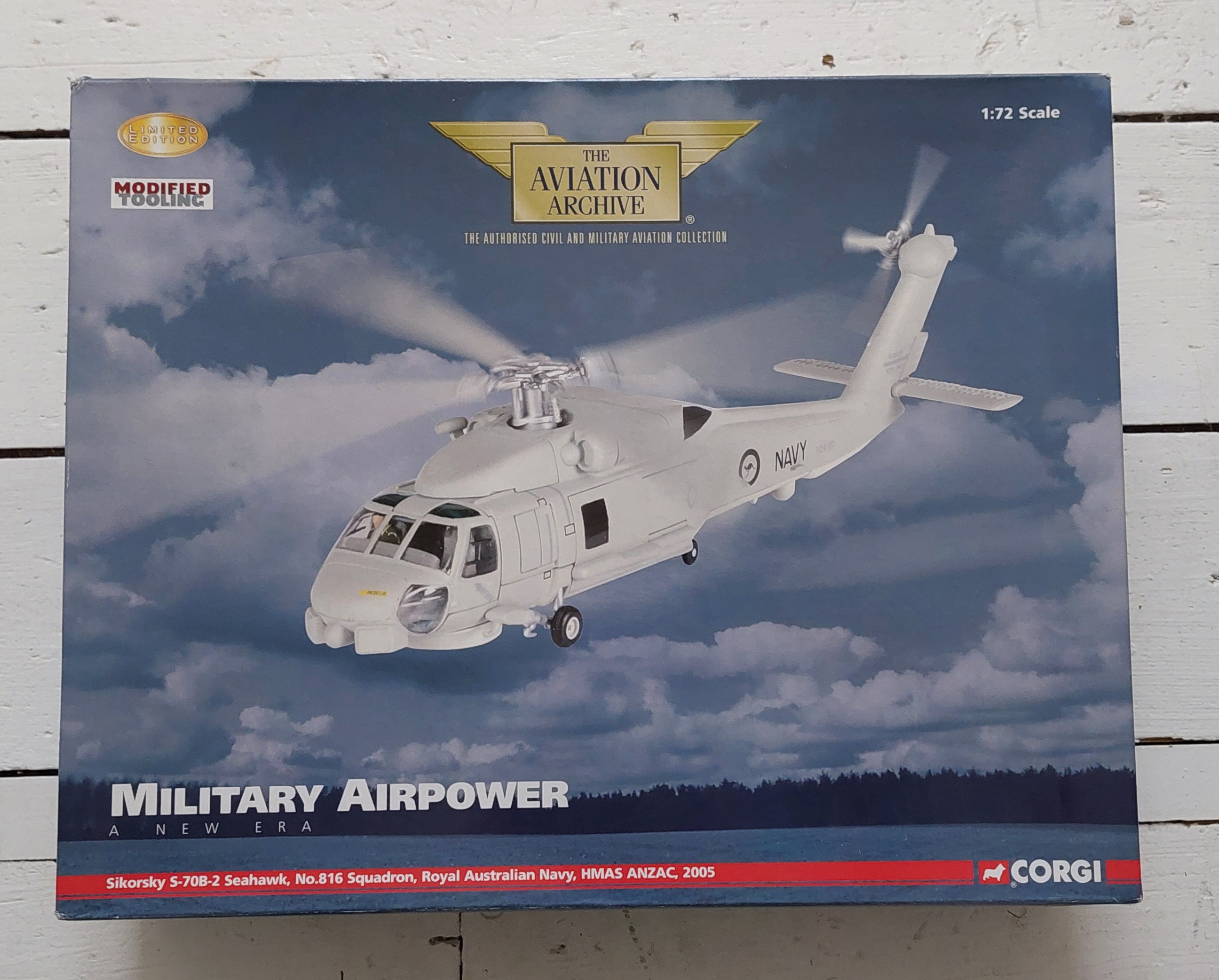 Corgi Aviation Archive AA35904 Sikorsky S-70B-2 Seahawk, No.816 Squadron, Royal Australian Navy, HMAS Anzac, 2005