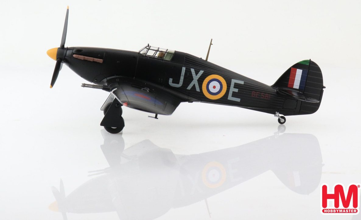 Hobby Master HA8653  Hawker Hurricane IIc BE581, F/Lt Karel M Kuttlelwasher, No.1 Sqn., Tangmere 1942  (RRP £94.99)