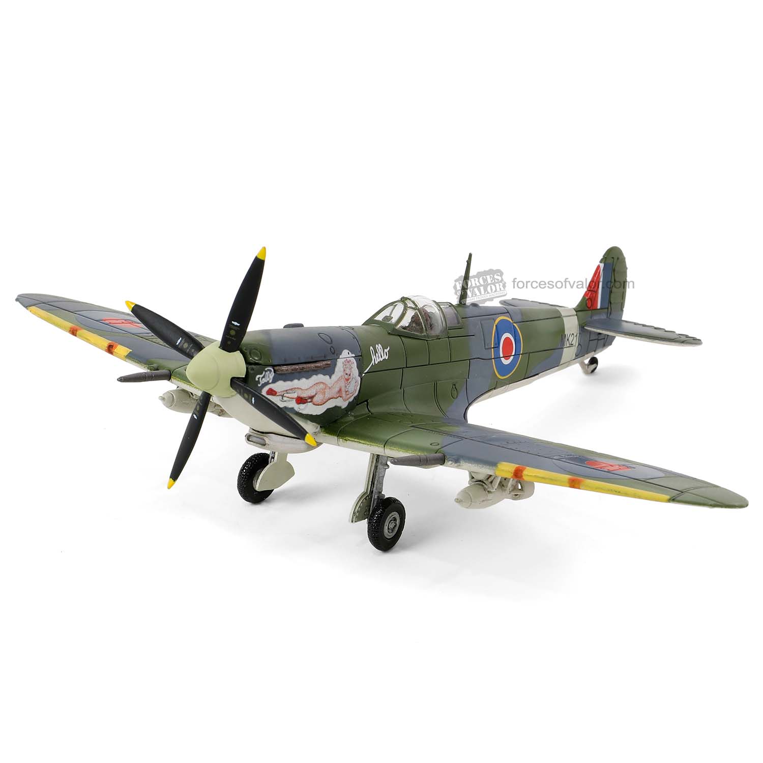 Forces of Valor FOV812005A Supermarine Spitfire MK 210, “Tolly Hello” Gustav E. Lundquist, Test Pilot for the USAAF (Long Range Experimental)