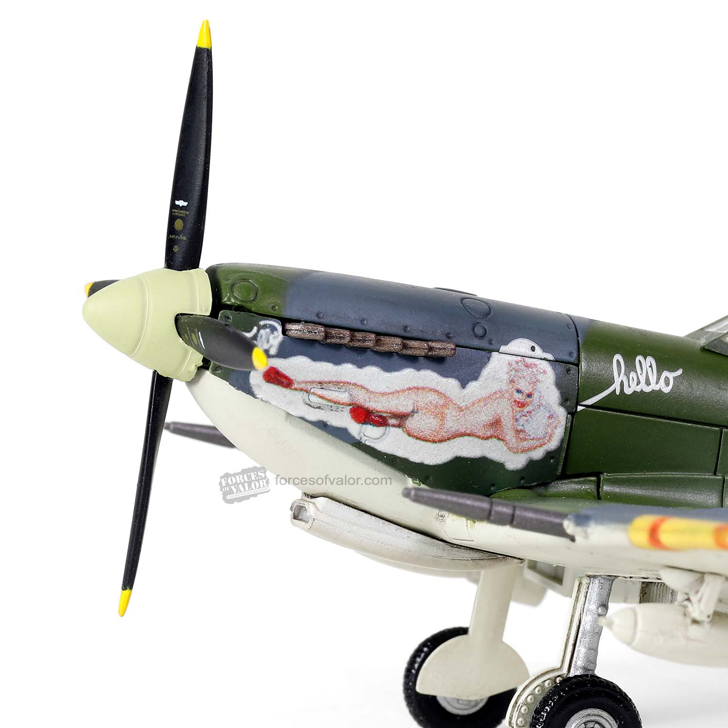 Forces of Valor FOV812005A Supermarine Spitfire MK 210, “Tolly Hello” Gustav E. Lundquist, Test Pilot for the USAAF (Long Range Experimental)