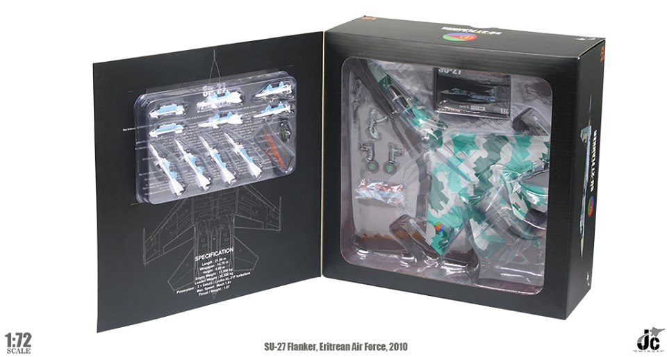 JC Wings JCW72SU27007 Sukhoi Su-27 Flanker Eritrean Air Force 2010 - 1/72 Scale
