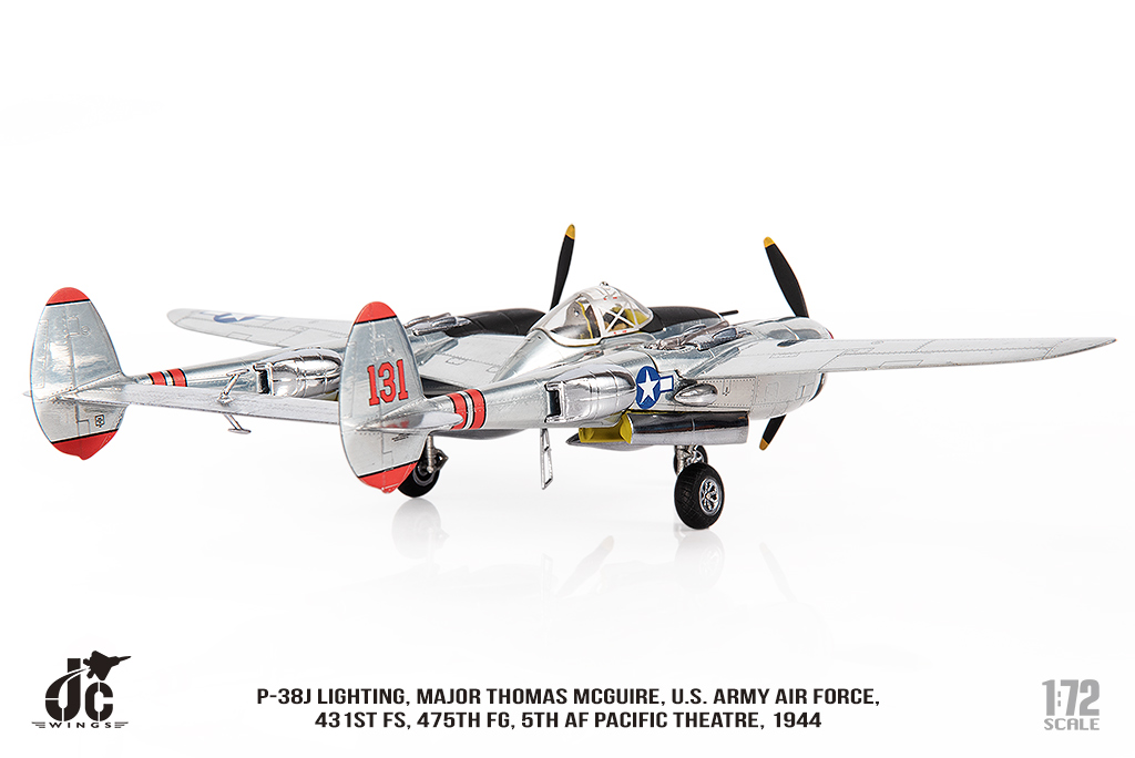 JC WINGS JCW72P38002 - P-38J LIGHTING MAJOR THOMAS MCGUIRE USAAF 431ST FS 1944 - (RRP £87.99)