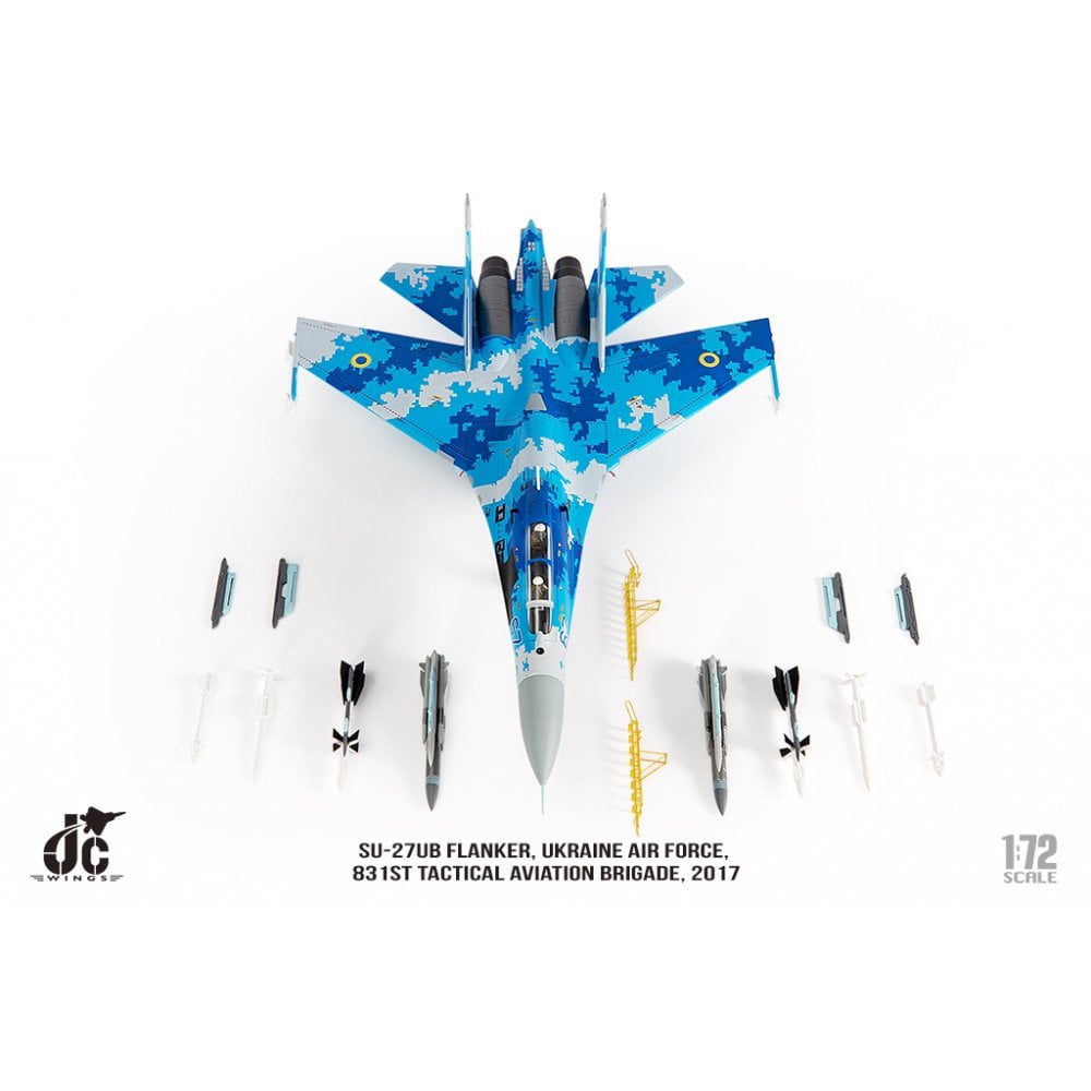 JC Wings JCW72SU27012 SU-27UB FLANKER UKRAINE AIR FORCES, 831ST TACTICAL AVIATION BRIGADE, 2017