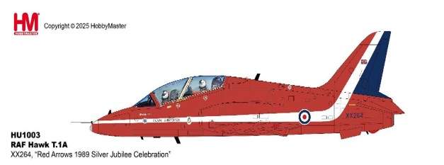 Hobby Master HU1003 RAF Hawk T.1A XX264, “Red Arrows 1989 Silver Jubilee Celebration” - 1/48 Scale
