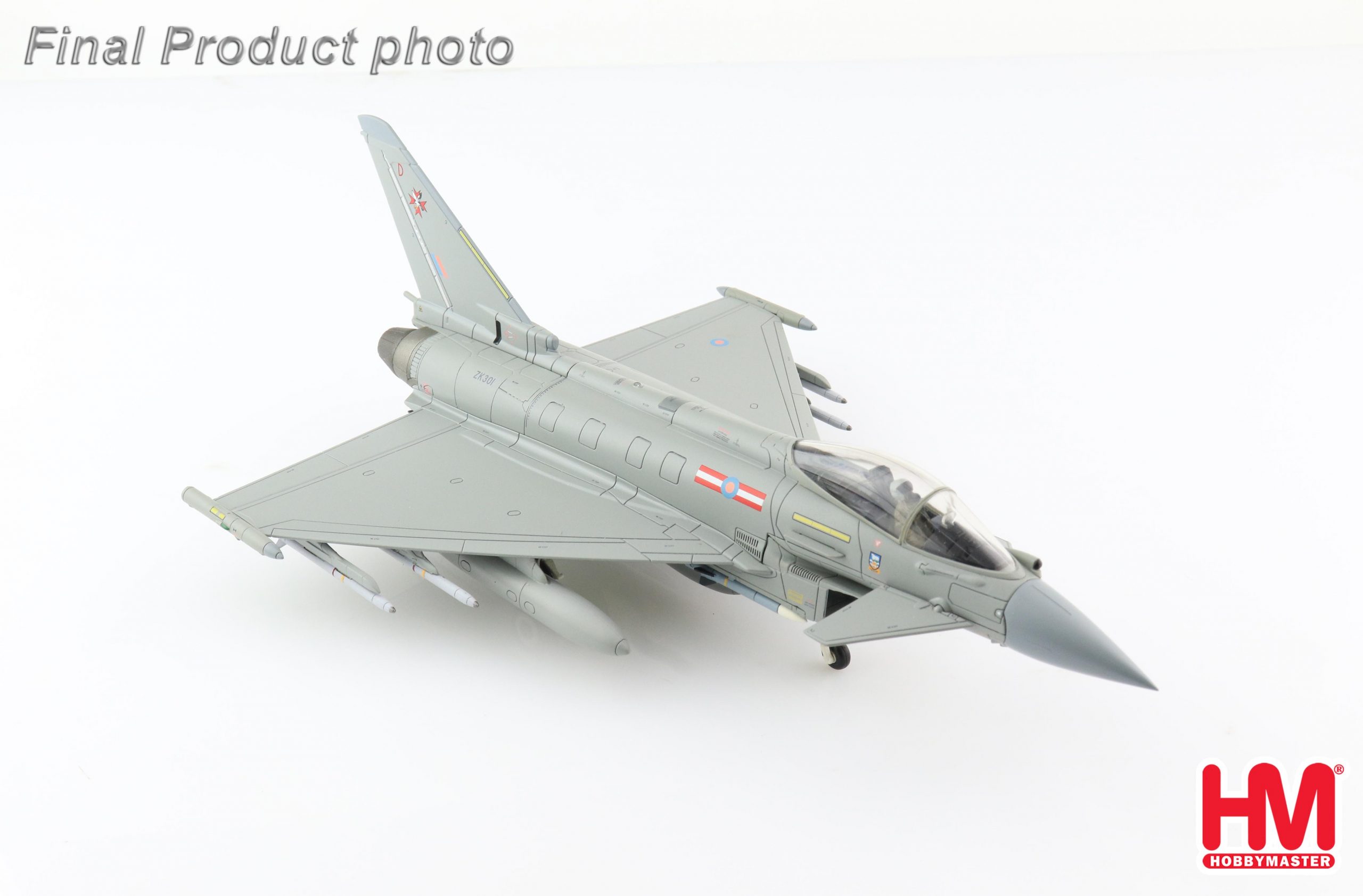 Hobby Master HA6616A Eurofighter Typhoon FGR4 ZK301/D, 1435 Flight, RAF Mount Pleasant,  Falkland Islands, 2015 - (with air-to-air missiles only)